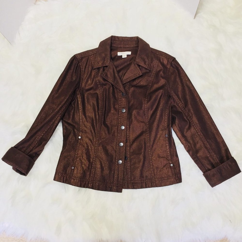 Coldwater Creek *htf brown tailored jacket | 12P